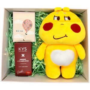 Hộp quà with love gấu bông và son HQ03